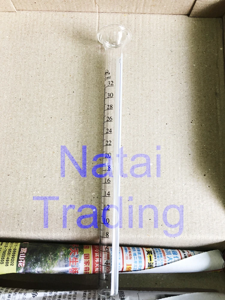 12pcs 32ml Glass Measuring Cylinder for Diesel Injection Pump Test Bench Spare Part