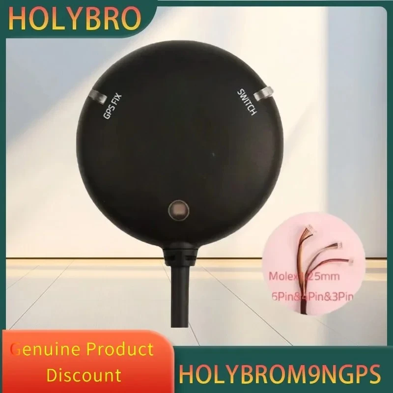 

HOLYBRO M9N GPS Module with Compass Tri-colored LED Indicator Safety Switch for PIXHAWK PIX32 Fligh Controller DIY Parts