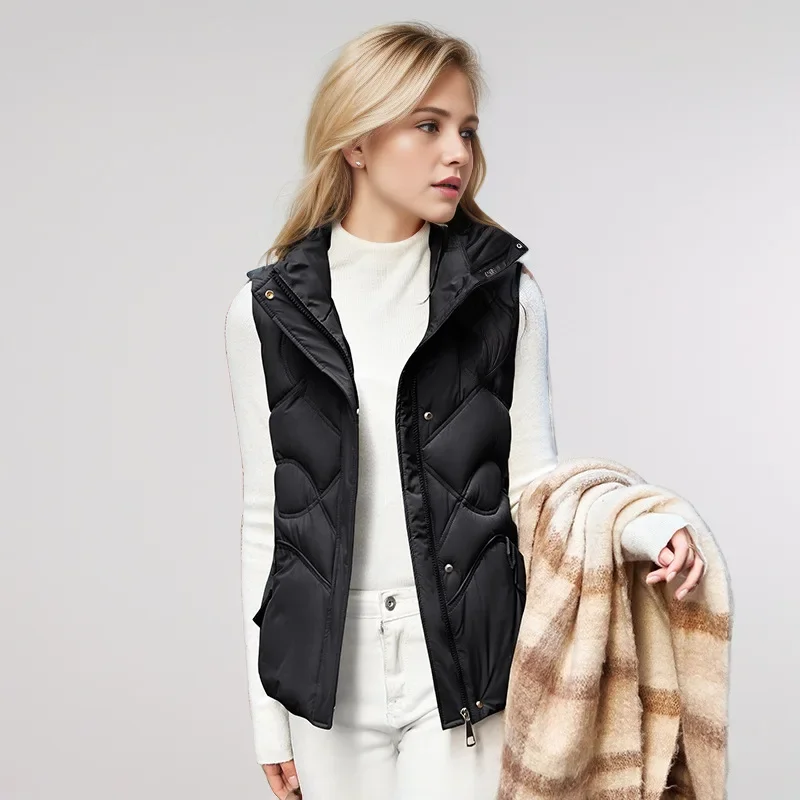 المرأة الجديدة القطن سترة معاطف الإناث عالية الياقة رشاقته الدافئة أكمام سترة قطن للنساء معاطف عادية الملابس النسائية