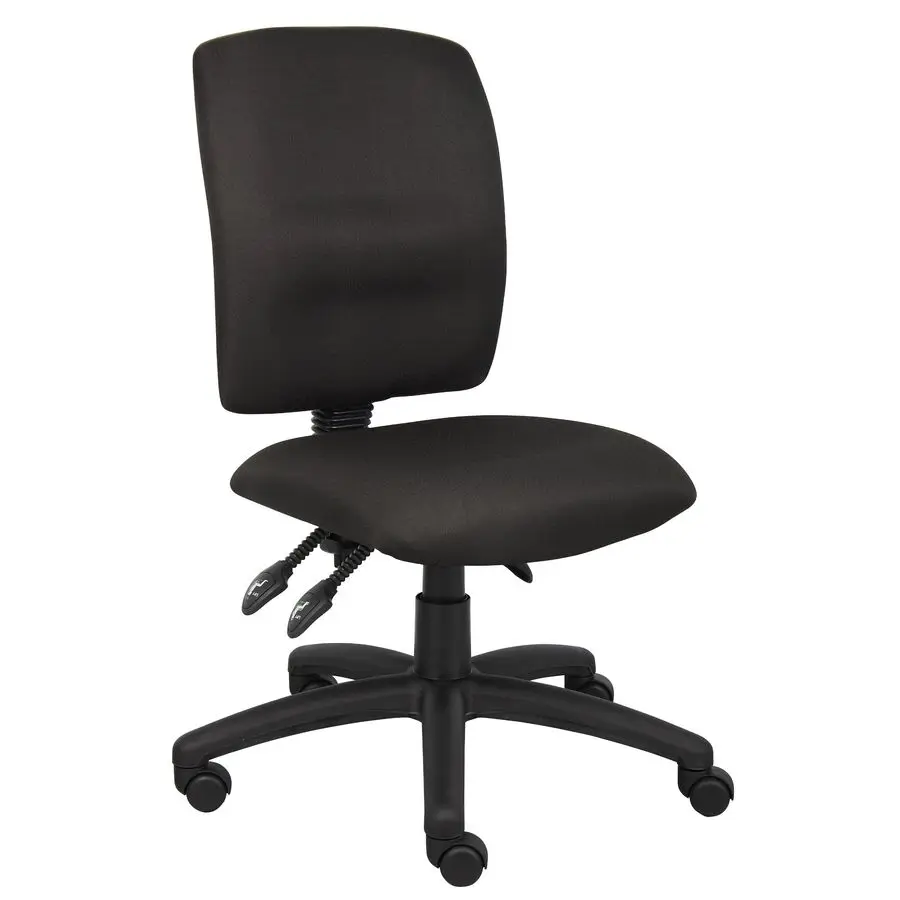 MultiFunction Fabric Task Chair Without Arms in Black B3035BK