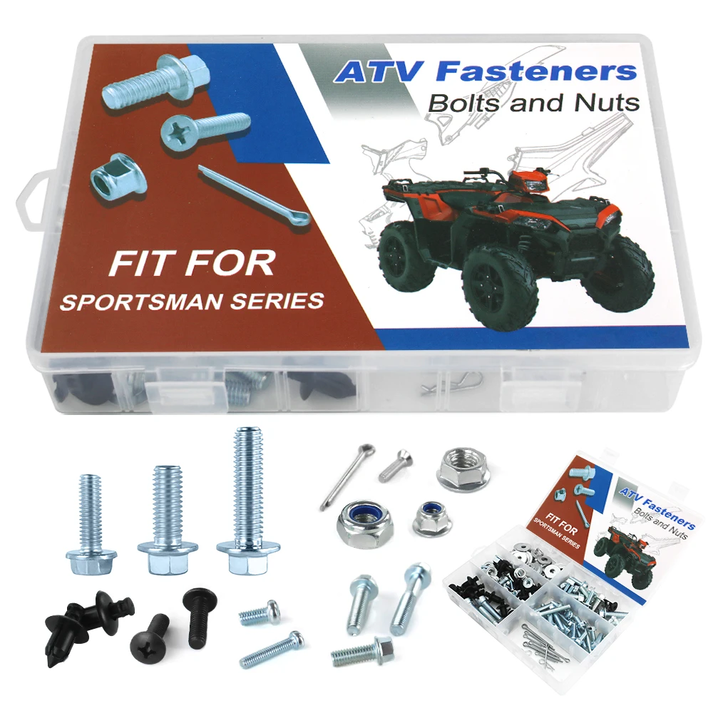 160PCS Motorcycle Bodywork Engine Plastic Frame Exhaust Bolts Kit SPORTSMAN Forest/SPORTSMAN Touring/X2 For Polaris