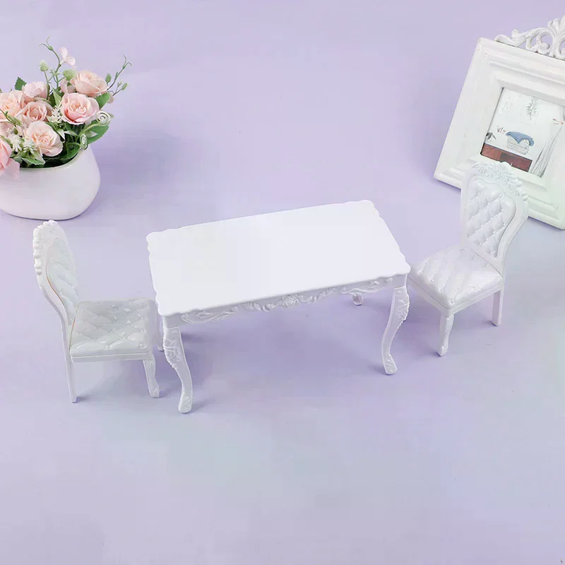 Doll House 1:6 Kitchen Furniture Dining Table Chair Computer Office Desk Chair