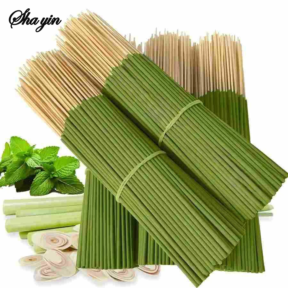 Extended Lemongrass Oil Lemongrass Stick - 45 Minute Burning Time, Artificial Wood Summer Fragrance for Home, Camping, Courtyard