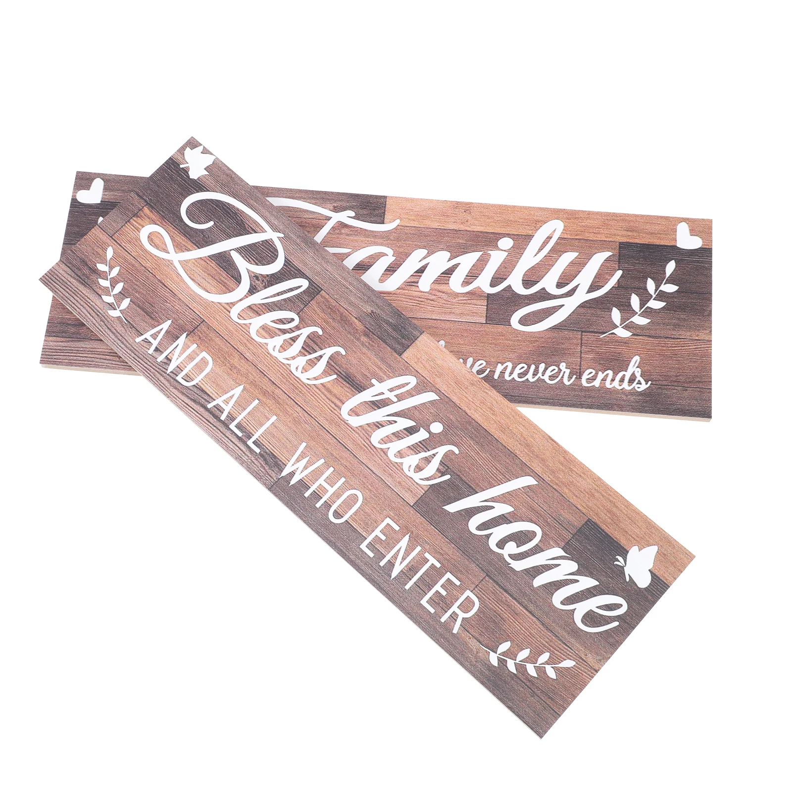

2pcs WoodenHangingBoard HomePendant VintageCraft RetroStyle Artwork DoorPlaque FashionableDecoration
