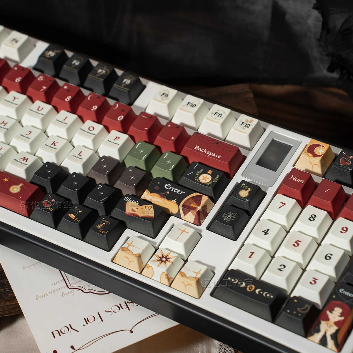 Magical 143-Key Keycaps Dreamy and Cool Cherry MOA Profiled PBT Mechanical Keyboard Keycap Compatible with MX Switches 68 75 98