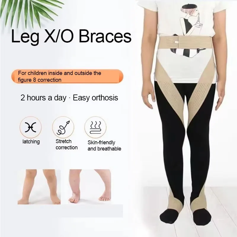 1Set Adjustable Kids Bow Type O/X Legs Correction Belt-Legs Knee Valgum Posture Corrector-Leg Bandage