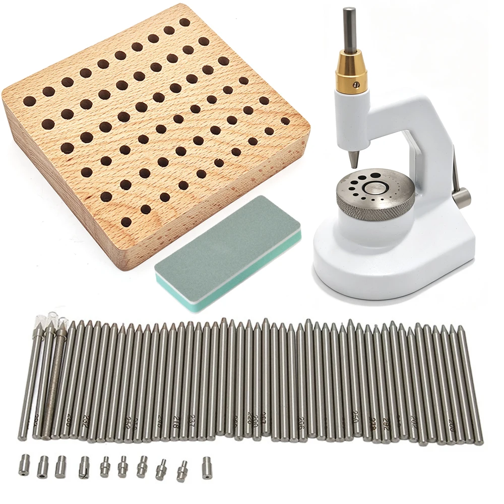 No.5285 Watch Repair Watchmaker Staking Tool Set Watch Repair Tools Balance Accessories with 60 Punch Needles