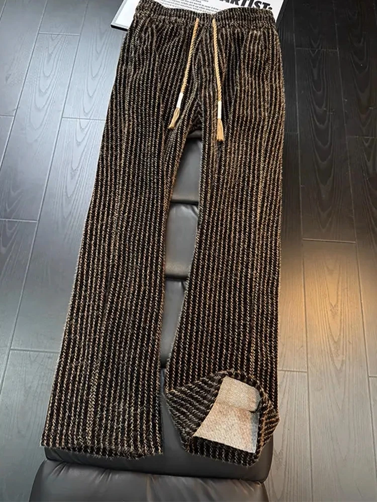 

Вельветовые прямые спортивные повседневные брюки унисекс для осени и зимы, свободные, струящиеся, в американском стиле, для отдыха