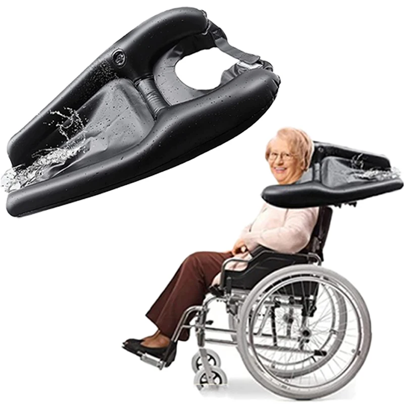 Cuenca de champú inflable de PVC fácil para mujeres embarazadas y ancianos, inflado rápido, lavabo de lavado de cabello, almohadilla de champú portátil, nuevo