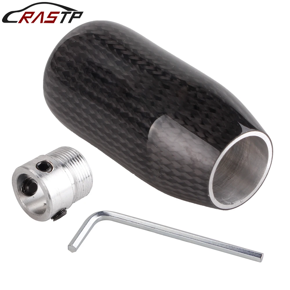 

RASTP-Racing Carbon Fiber Car Modification Gear Shift Knob Manual Transmission With Gear Knob Limiter Adapter RS-SFN113