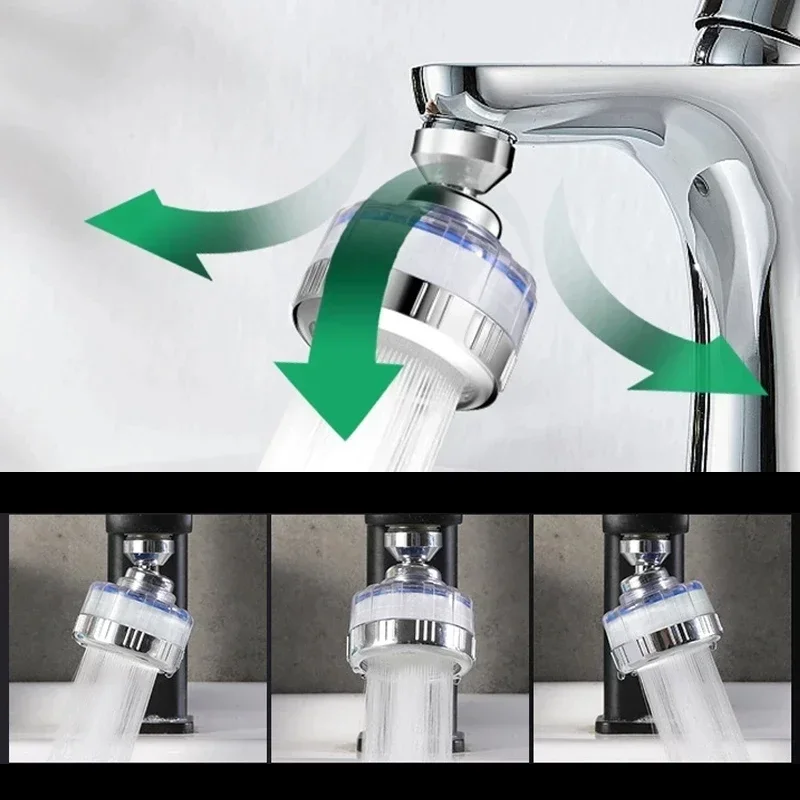 Kitchen Faucet Water Filter 360° Sink Filter Pressurized Sink Faucet Water Filter Universal Faucet Aerator Bathroom Accessories