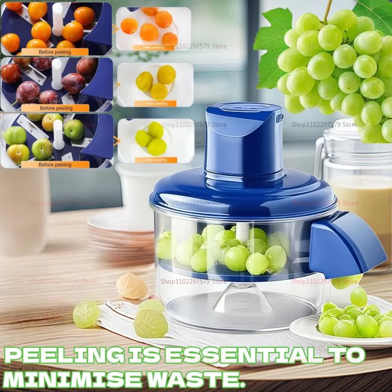 

Automatic Fruit Peeler Intelligent Peeling Machine 1300mAh Portable Wireless Grape/Garlic Peeler for Home Fast Kitchen Supplies