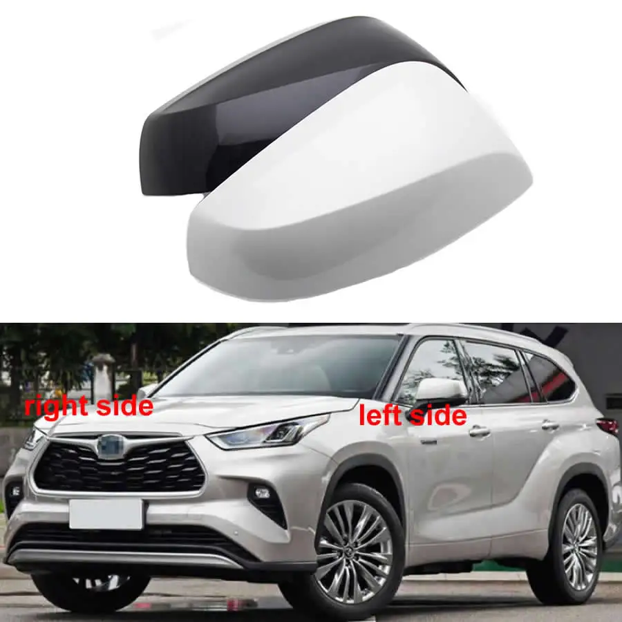 

For Toyota Highlander 2022 2023 2024 Car Accessories Rearview Mirrors Cover Rear View Mirror Shell Housing White Black Color