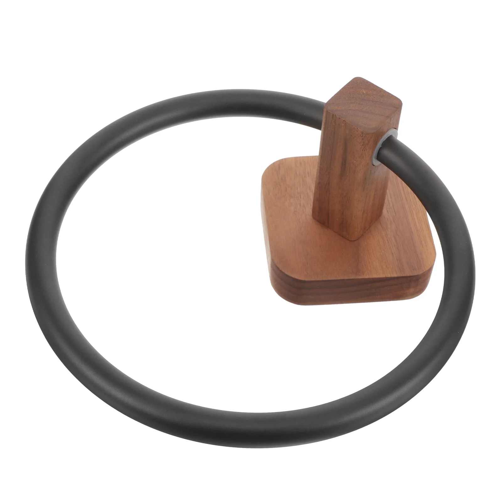 

Counter Towel Rack Solid Wood Ring Towels Hanger for Bathroom Holder Wall Mount Hand Hangers