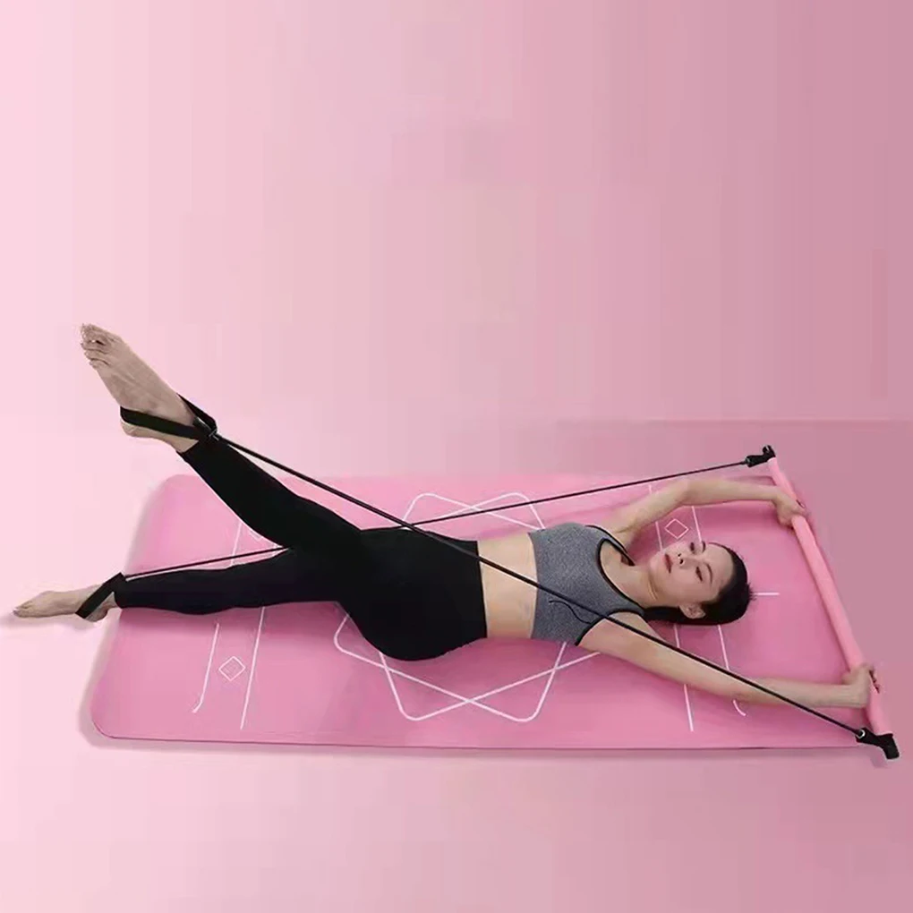 Portable Yoga Pilates Bar Stick with Resistance Bands Multiple Training Methods for Home Workout Equipment