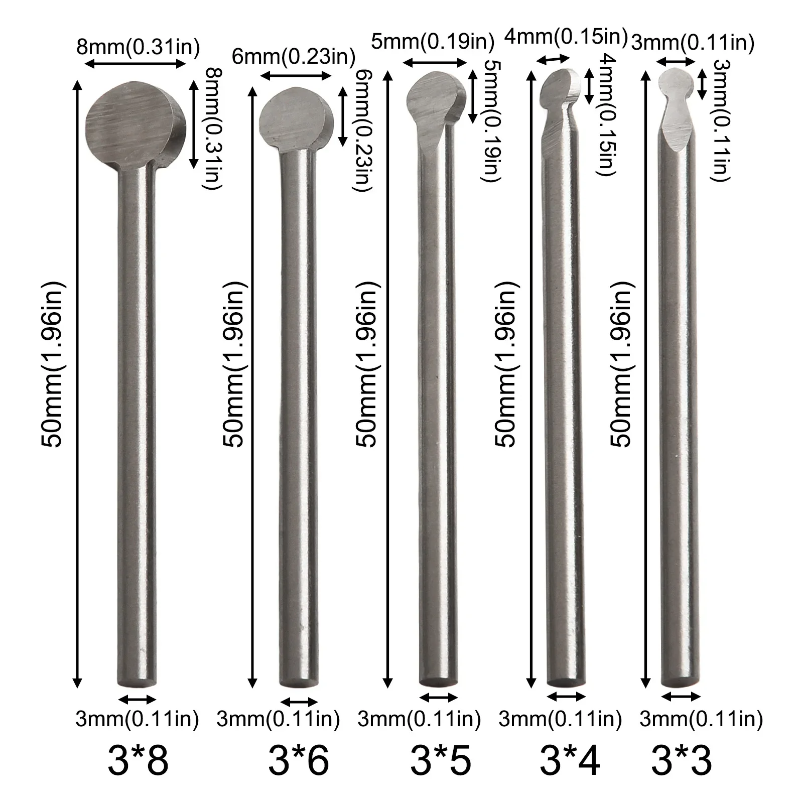 3mm Shank Bit Electric Grinder Bit Professional Use Standard 3mm Handle Enhanced Efficiency High-quality Materials
