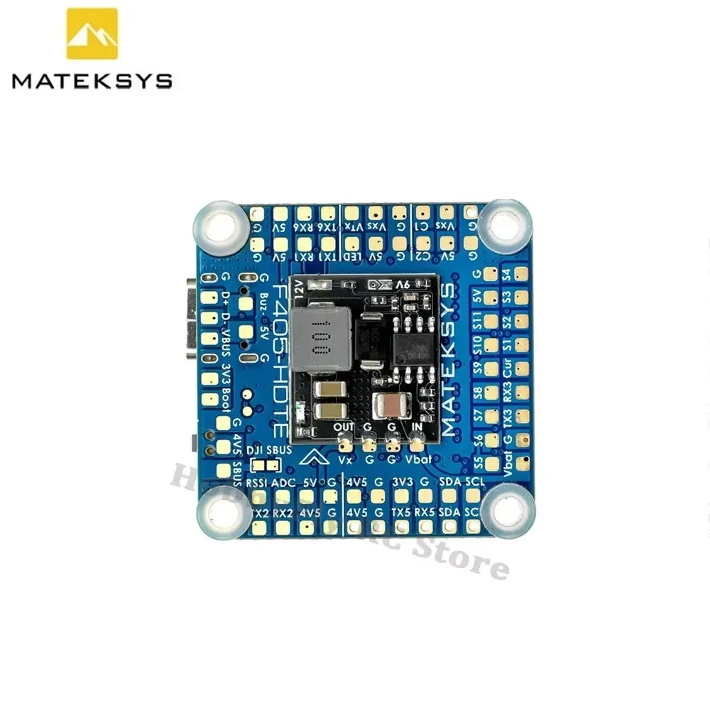 BoMsMATEK F405-HDTE F4 Flight Controller STM32F405 Built-in Dual BEC OSD Blackbox 3~12S LiPo 30X30mm For FPV Drone Instead F722-