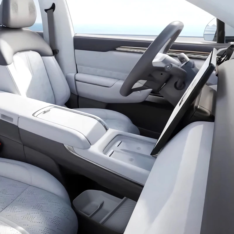 Per ZEEKR 7X 2024 + Console centrale Bracciolo Scatola portaoggetti inferiore Scatola organizer in silicone a doppio strato Aggiornamento interno Accessori auto