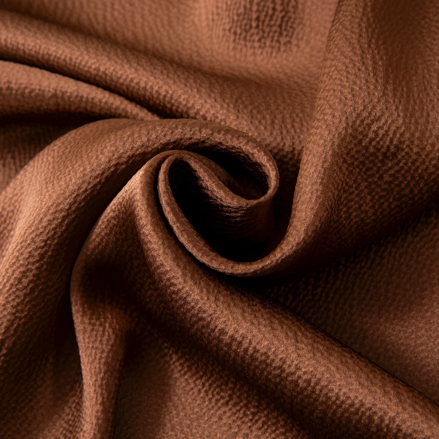 レディースファッション 春/秋服 100% 天然桑絹 パールサテン 斜めカット ブラウンコーヒー バットラップフィッシュテールスカート