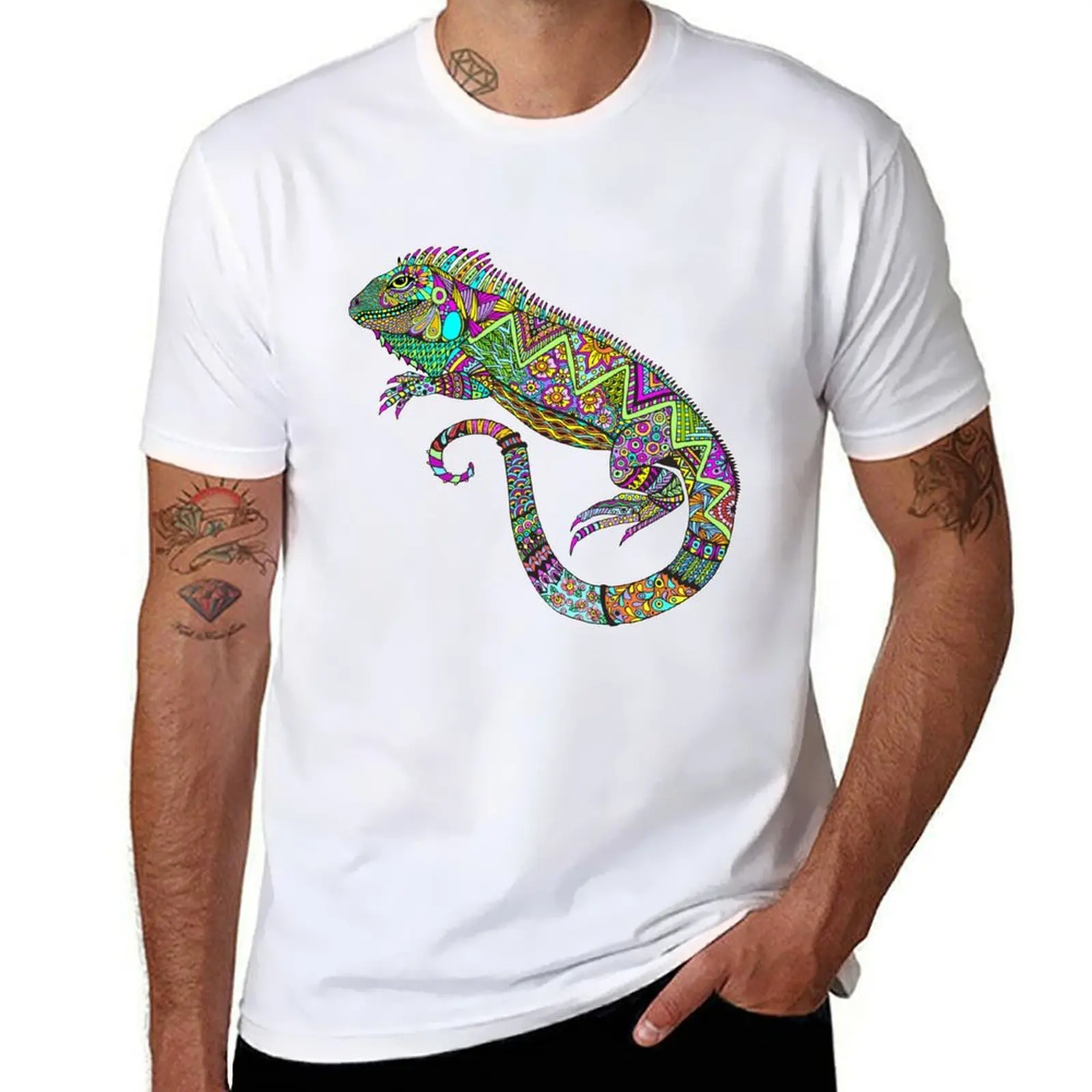 

Electric Iguana T-Shirt t shirts for man pack cotton funny t shirts cotton T-Shirt