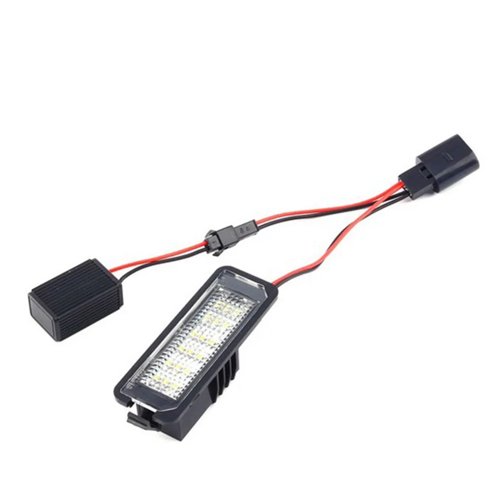 2 pçs 12v led número luz da placa de licença lâmpadas para vw golf 4 5 6 7 para polo 6r luzes da placa de licença do carro acessórios exteriores automóveis