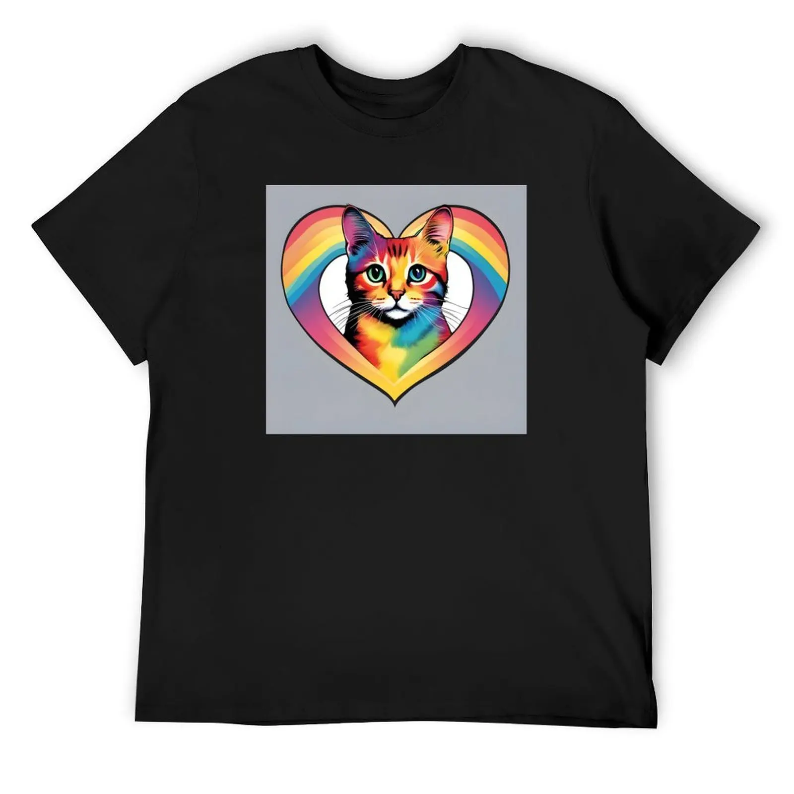 

Kitty coloured with rainbows T-Shirt