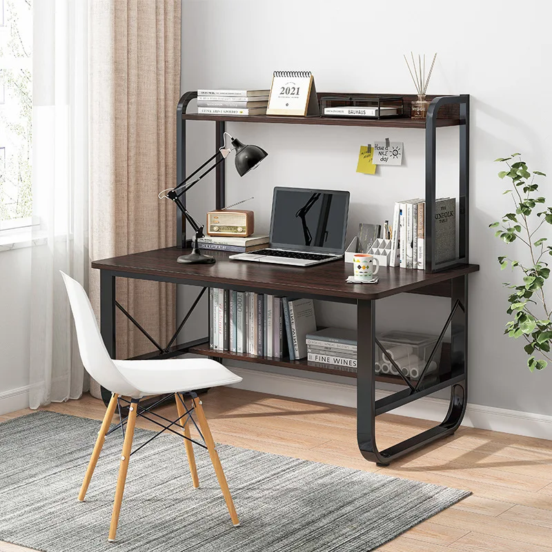 @#Storage Shelf Desk All-in-one Computer Desk Student Study Table