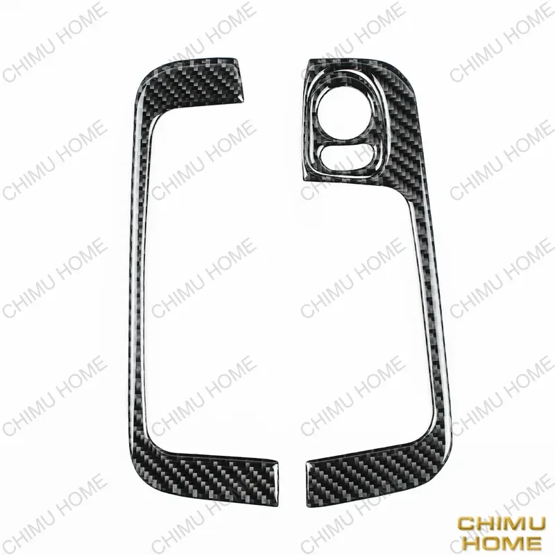 【CHIMU HOME】 Real Carbon Fiber Door Handle Frame Trim Cover for Fiat 500 2012-2015 Interior Decoration Sticker