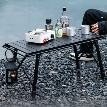 야외 캠핑 조절 가능한 알루미늄 합금 접이식 테이블, 탈착식 패널, 바베큐 테이블, IGT 테이블, 모바일 주방 피크닉 테이블