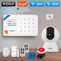 KERUI W181 Home Security Alarm System with Siren, GSM House Alarm with Phone App Alarm, Compatible with Alexa, Tuya Smart App