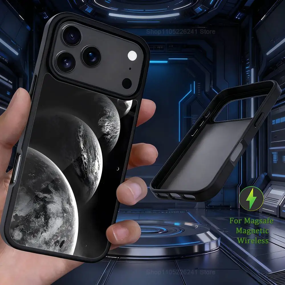 Stijlvolle kunst zwart witte telefoon voor iPhone 17,14,11,15,16,13,12,Pro,Max,voor Magsafe,Plus,Mini, magnetische draadloze oplaadcassette