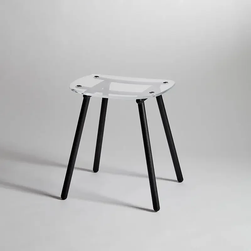 Simple and modern acrylic transparent dining chair, internet famous household armchair, light luxury
