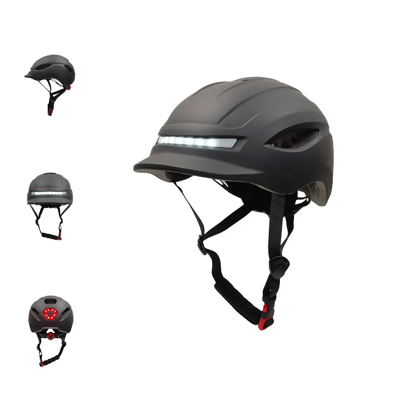 Lightweight Head Protection Helmet Bicycle for Cycling Bluetooth Custom Helmet  Adult Safety Sports Helmet with LED Lights