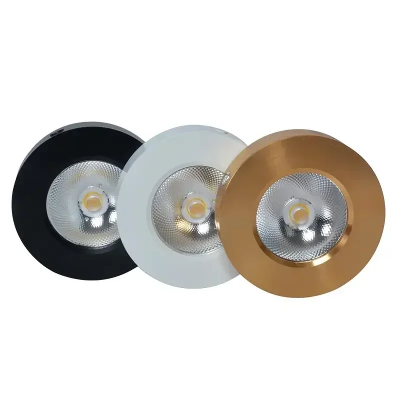 10pieces COB LED puck light 7W 10W 12W ultra thin round LED under cabinet light kitchen lamp Surface mounted LED Downlight