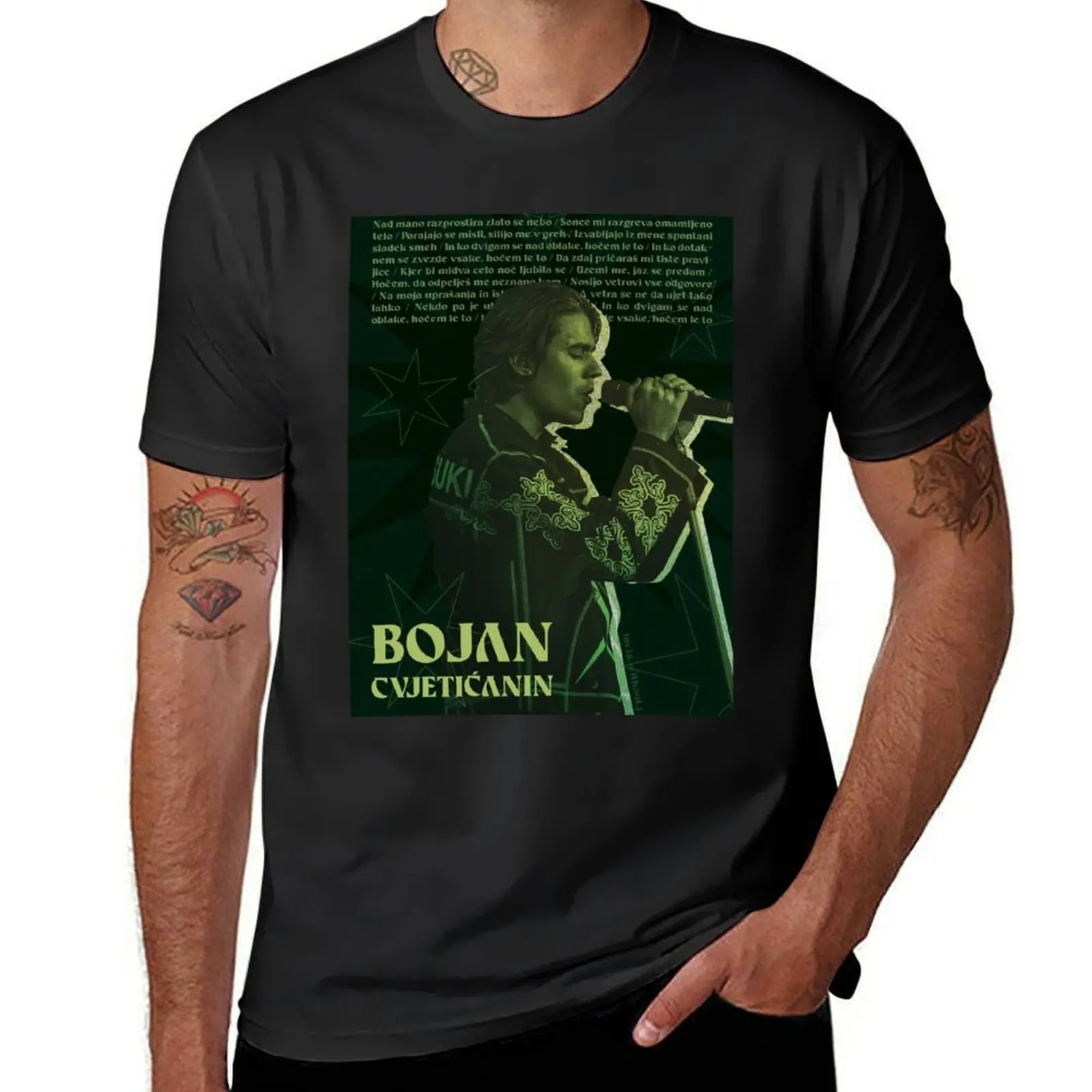 Bojan Cvjeti?anin (green edition) T-Shirt vintage clothes plus size tops Short sleeve tee men