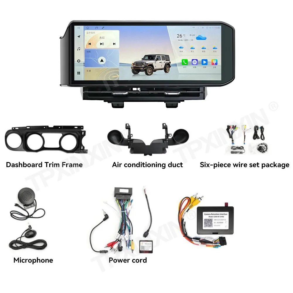 

15" Android 15 Car Radio 12G+256G For Jeep Wrangler 2018-2022 Auto Stereo Multimedia Player Carplay GPS Navigation Head Unit 5G