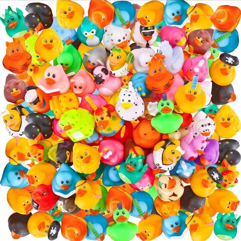 30-60 PCS/ Pack Rubber Duck for Jeeps Ducking Bulk Floater Duck for Kids Baby Bath Toy Assortment Party Favors Birthdays Gift