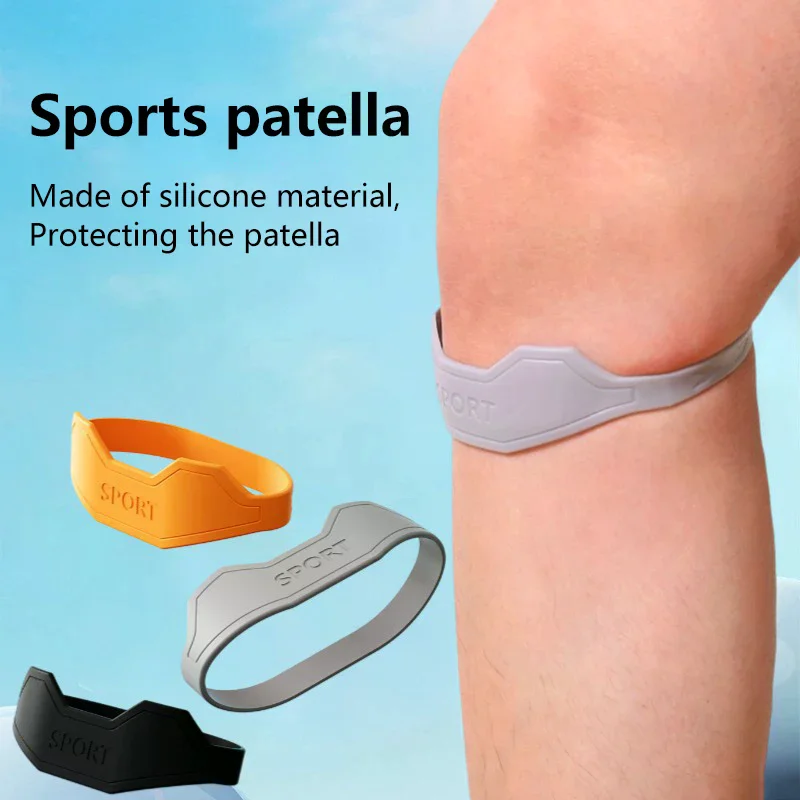 1 قطعة سيليكون الرضفة وتر حزام الركبة مرونة عالية مرنة الركبة دعم حماية ثابتة لثبات الرضفة #3