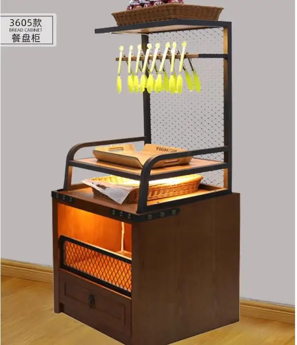 Bread tray cabinet Fork tray cabinet Clamp tray cabinet Cake shop side cabinet tray cabinet display rack custom tray cabinet