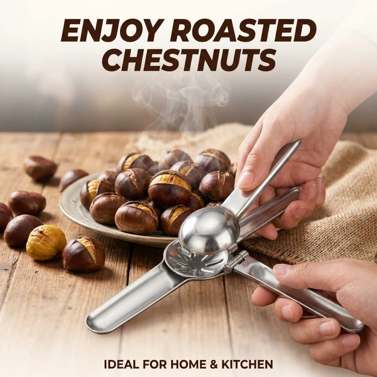 Kitchen Gadgets To Have - Kastanjeopener – Premium roestvrij staal, moeiteloze
