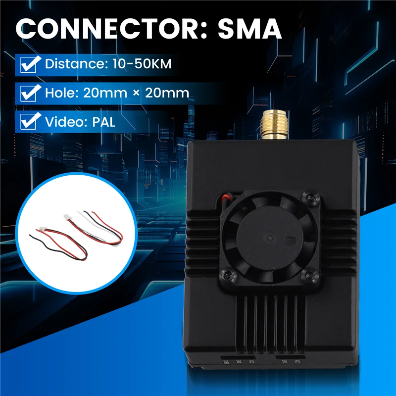 B68A para Caddxfpv 1.2G 1.3G 4W VTX 4000Mw 1.8-4W 8CH FPV Transmissor de áudio e vídeo para drone de avião de longo alcance RC