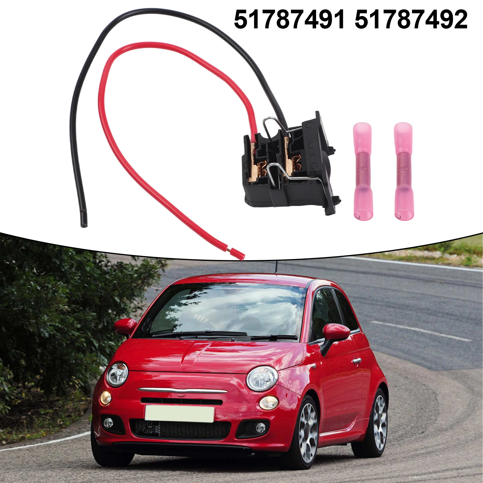 1pcs Bulb Socket 51787491 51787492 Replacement For H7 Halogen Bulb For Fiat 500 For Abarth 595 500C 695C Rear Lighting Component