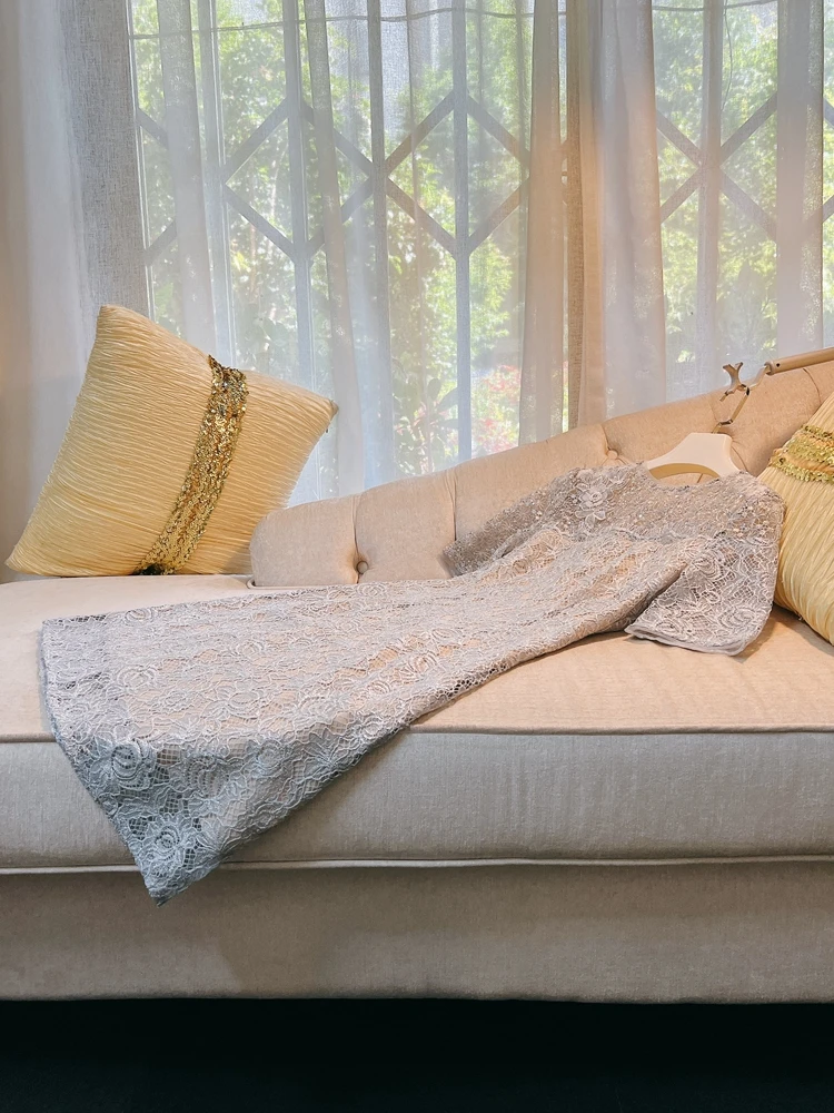 Spódnica Ele Lace Dr Slim Fit z wysokim stanem, o kroju litery A, zapinana na zamek, modna letnia spódnica dla wyrafinowanych kobiet...