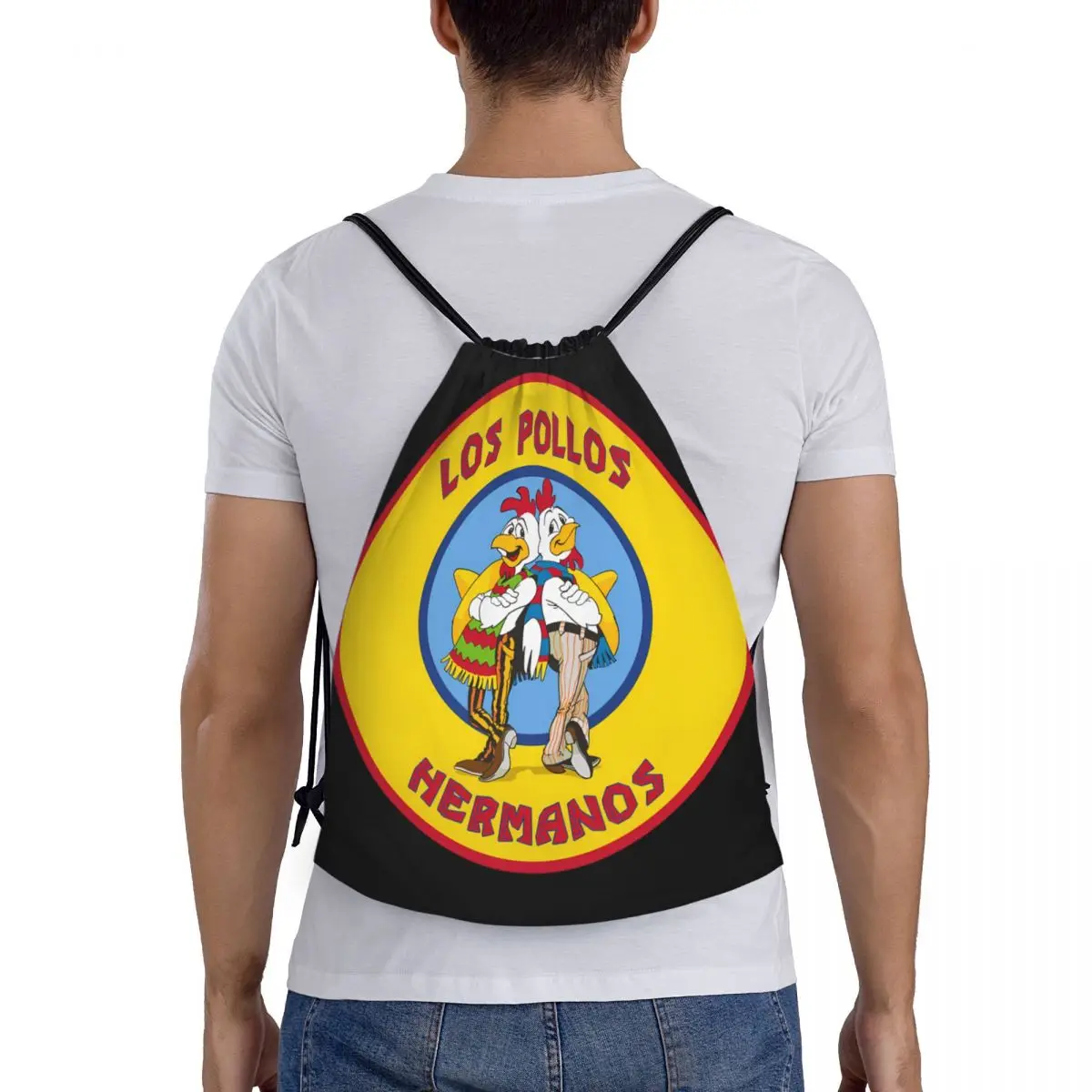 Los Pollos Hermanos borse con coulisse portatili multifunzione borsa sportiva borsa per libri