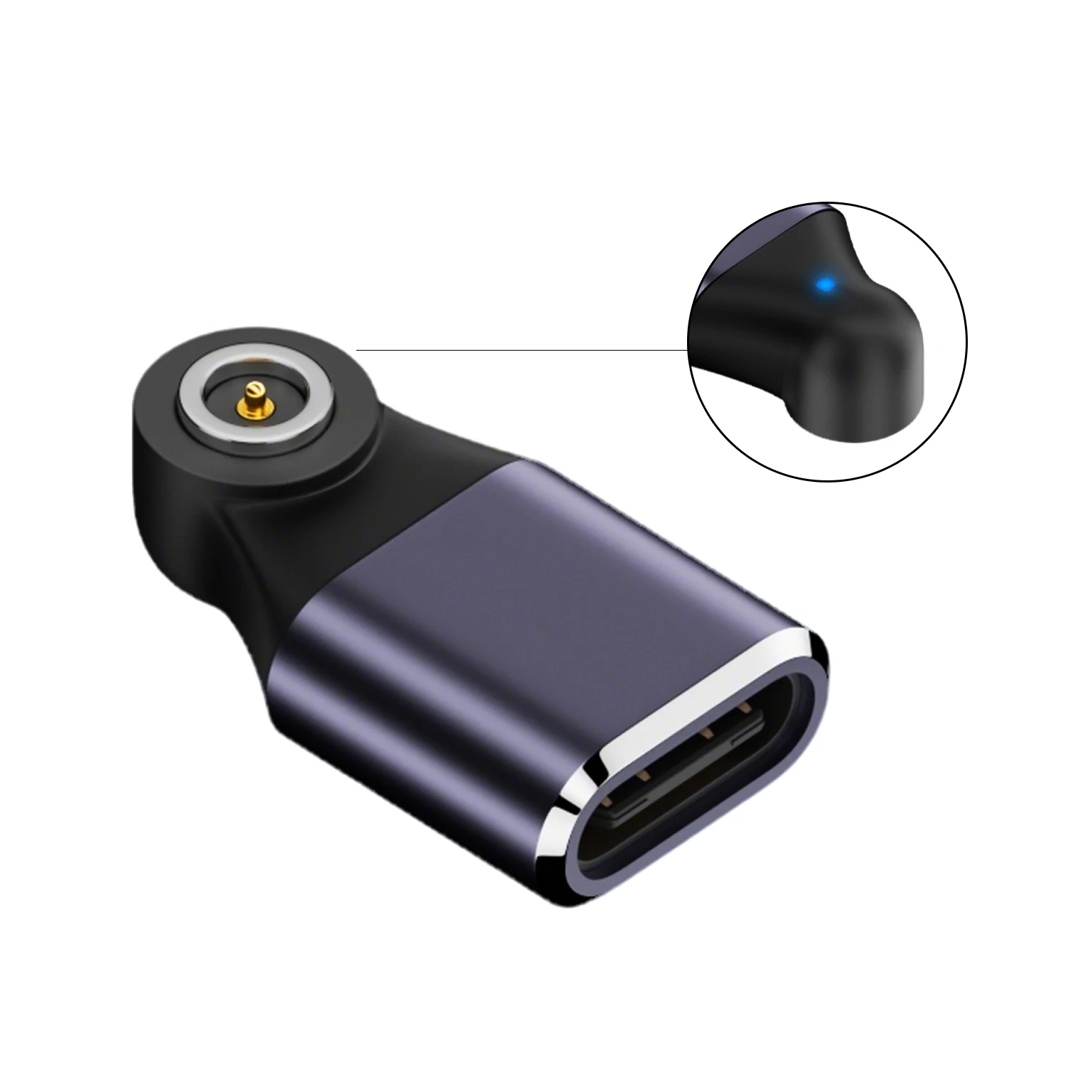 

Universal USB Type C Magnetic Charging Adapter for Smart Ring 1-Pin Port with Short-Circuit Protection & LED Indicator