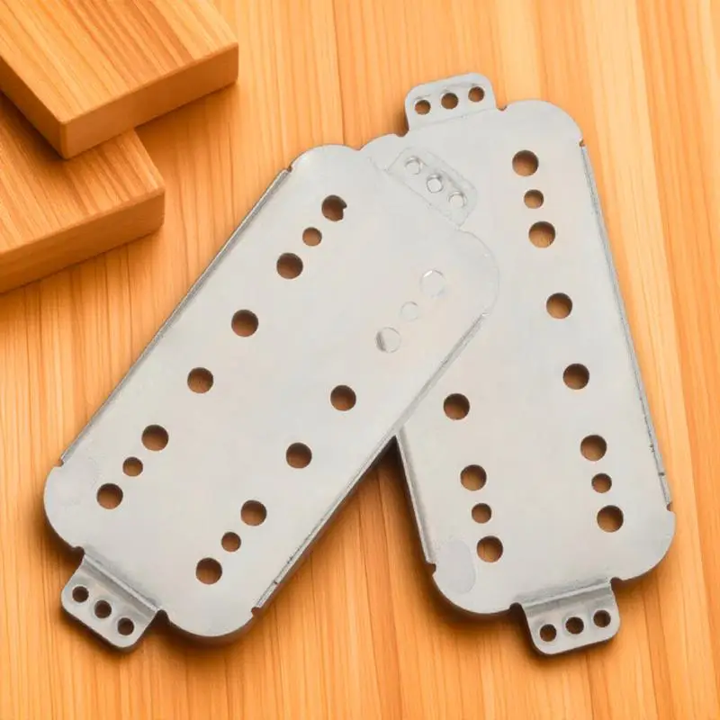 

2Pcs Guitar Neck Humbucker Pickup Base Plate Copper Nickel 50mm 52mm Pole Spacings Durable Electric Guitar Replacement Part