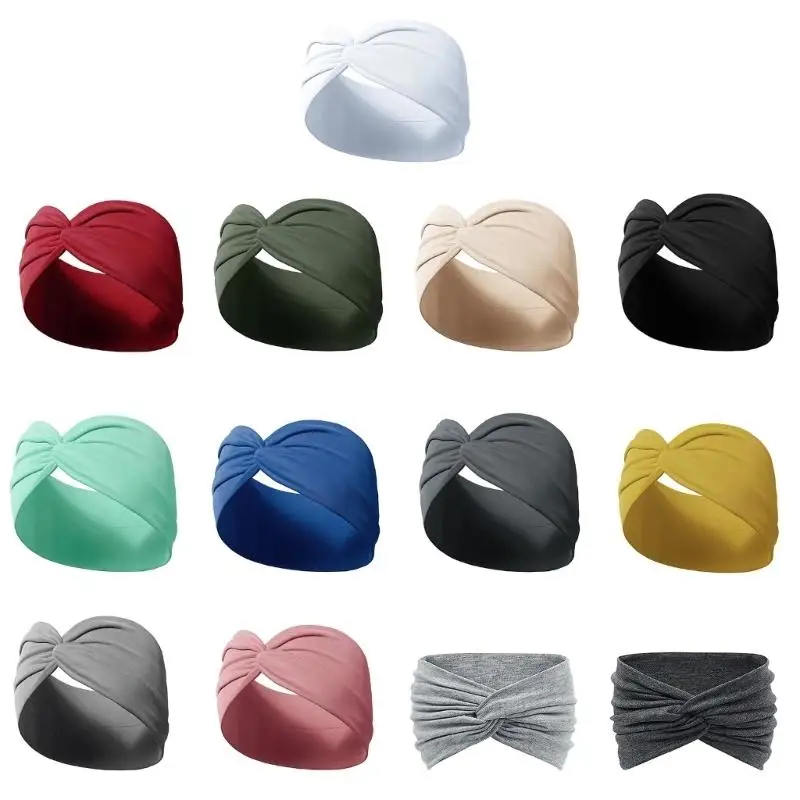 

31BB Women's Soft Elastic Headbands Wide Hair Bands Breathable Workout Hair Accesories For Running Sport And Casual Outfits