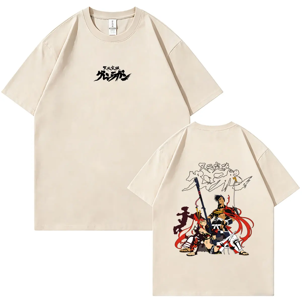 Anime Tengen Toppa Gurren Lagann Kamina Simon T Shirts Men Women Manga Casual Oversized Streetwear Male Fashion Vintage T-shirt