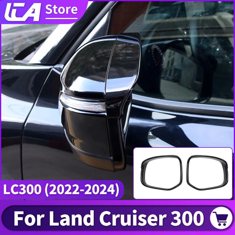 For 2021 2022 2023 2024 Toyota Land Cruiser 300 Rearview Mirror Rainproof Cover Rain Eyebrow LC300 Exterior Upgrade Accessories