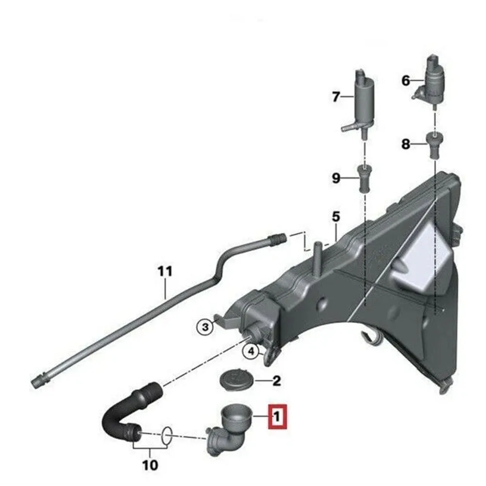 For Windshield Cleaning System As Picture Shown Washer Reservoir Filler Pipe Auto Washer Hose Factory Specification